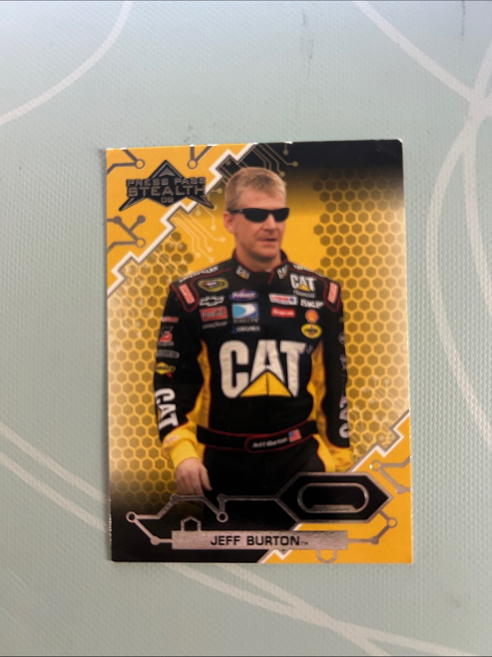 Jeff Burton CAT Racing Driver Card - Black & Yellow
